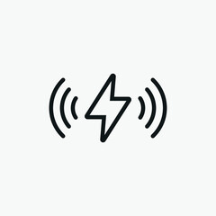 Wireless Charge vector sign icon