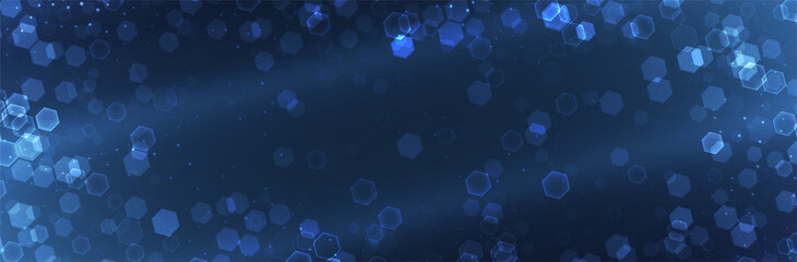 Futuristic Hexagon background. Blue Hexagonal pattern. Modern vector illustration