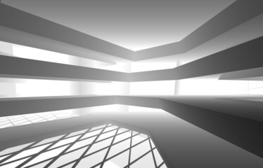 Obraz premium abstract architecture design 3d illustration