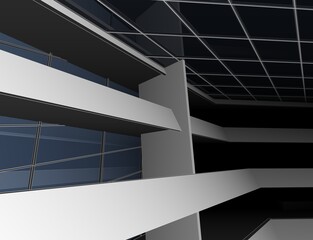 Obraz premium abstract architecture design 3d illustration