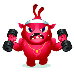 alien mascot cartoon in vector