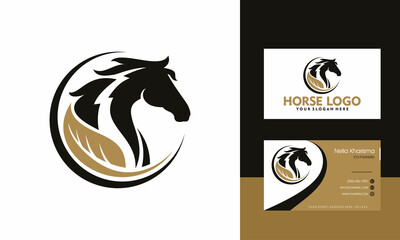 Horses Logo Design Vector illustration