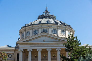 Fototapeta na wymiar Romanian Athenaeum in city of Bucharest, Romania