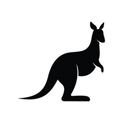 kangaroo silhouette vector