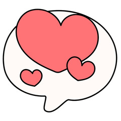heart speech bubble