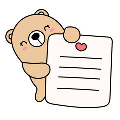 bear with love letter 
