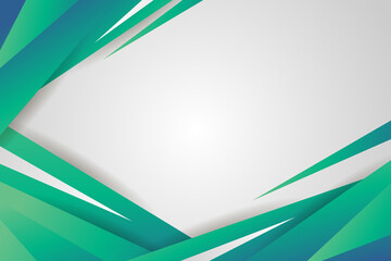 Simple white business background with green border. - Vector.