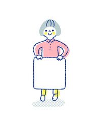 ボードを持っている笑顔の男の子