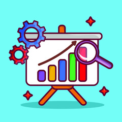 Web icon for business. Internet platforms for business startup. Flat cartoon vector illustration.