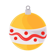 christmas yellow ball