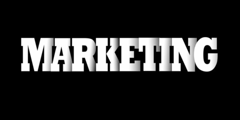 Fototapeta premium Decorated text for the word Marketing