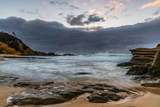 Rocks and splashes - seascape at Bermagui