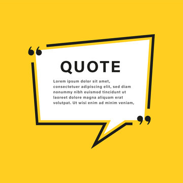 quote box speech bubble frame. texting boxes with quotation marks. line quote frames