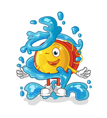 yoyo fresh with water mascot. cartoon vector