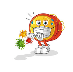 Obraz premium yoyo refuse viruses cartoon. cartoon mascot vector