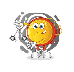 yoyo hypnotizing cartoon. cartoon mascot vector