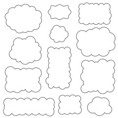 Speech bubble, speech balloon, flame,chat bubble flat line vector icon	
