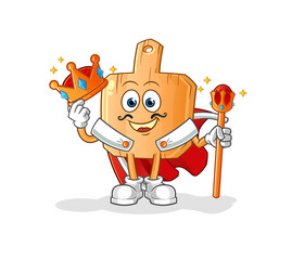 wooden placemat king vector. cartoon character