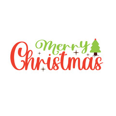 Merry Christmas and Happy Holidays Sticker white background 