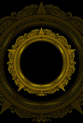 Mandala and leaf artwork illustration