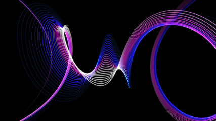 multicolored spiral on black background abstract modern background