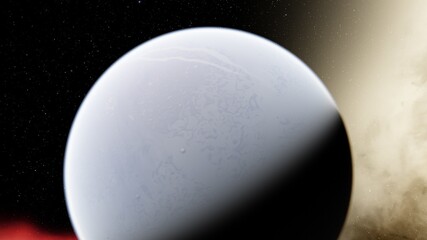 Planets and galaxy, science fiction wallpaper 3d illustration