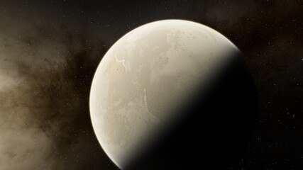 Naklejka premium Planets and galaxy, science fiction wallpaper 3d illustration