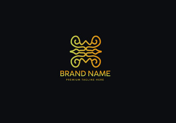 Monogram Luxury Logo Template, Logo Luxury, Logo Gold classic, Icon Logo Gold luxury, Branding