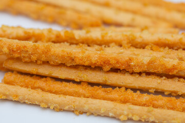 Grissini Breadsticks, Bread Sticks with spicy paprika