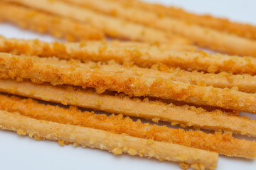 Grissini Breadsticks, Bread Sticks with spicy paprika