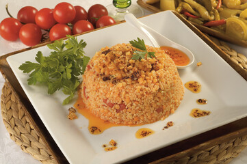 Turkish Food; Bulgur Pilaf