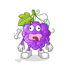 grape burp mascot. cartoon vector