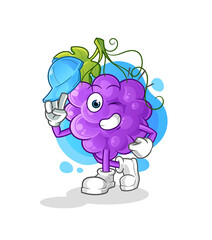 grape young boy character cartoon