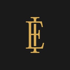 Elegant Luxury Initial IE Monogram Logo design simple