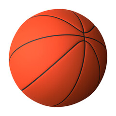 3d render basketball icon isolated. useful for sport illustration design.