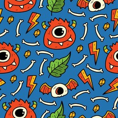 Halloween pattern designs illustration for clothing, wallpapers, backgrounds, posters, books, banners and more