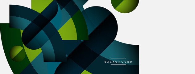 Trendy shapes, color minimal design composition, lines and shadows for wallpaper banner background or landing page