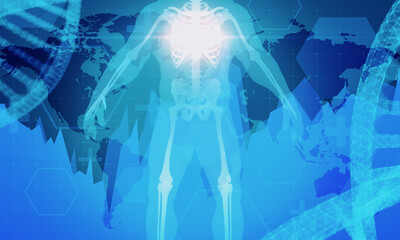 Medical analytical technology of the future concept