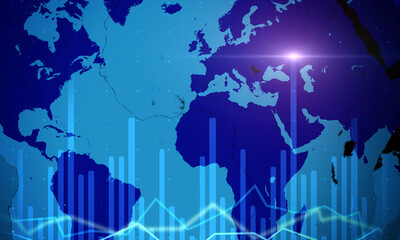 Business stock chart growth direction