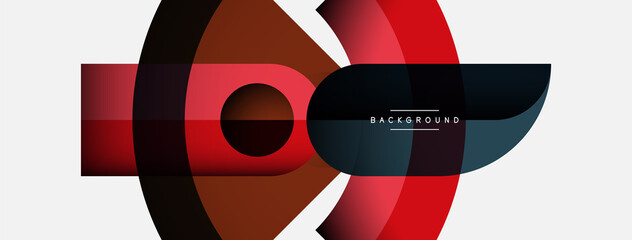 Trendy shapes, color minimal design composition, lines and shadows for wallpaper banner background or landing page