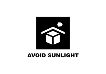 Avoid sunlight simple flat icon vector illustration