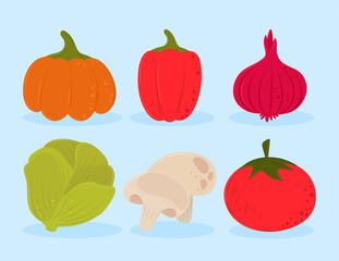 vegetables food icons