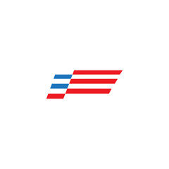 american flag logo icon symbol modern illustration design