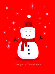 Snowman on Christmas days icon symbol character vector illustration.