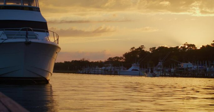 Moored Yacht at Twilight