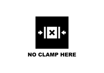 No clamp here simple flat icon vector illustration