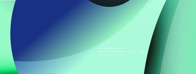 Creative geometric wallpaper. Minimal abstract background. Circle and wave composition vector illustration for wallpaper banner background or landing page