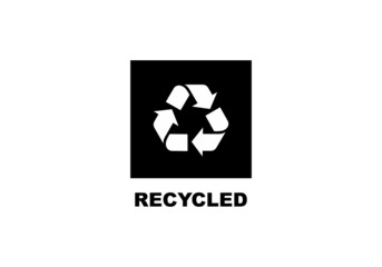 Recycled simple flat icon vector illustration