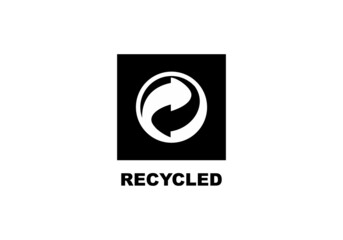 Recycled simple flat icon vector illustration