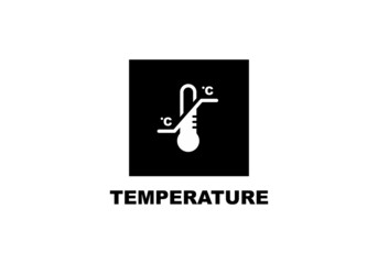 Temperature simple flat icon vector illustration